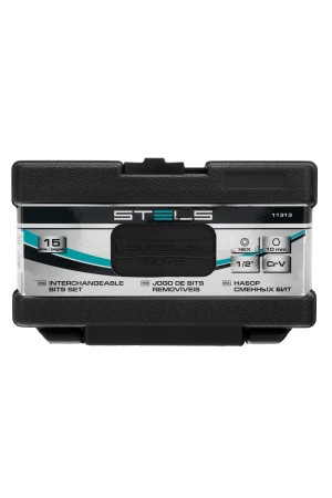 Набор бит HEX, шестигранный хвостовик 1/2'', CrV, 10 мм, 15 предметов Stels