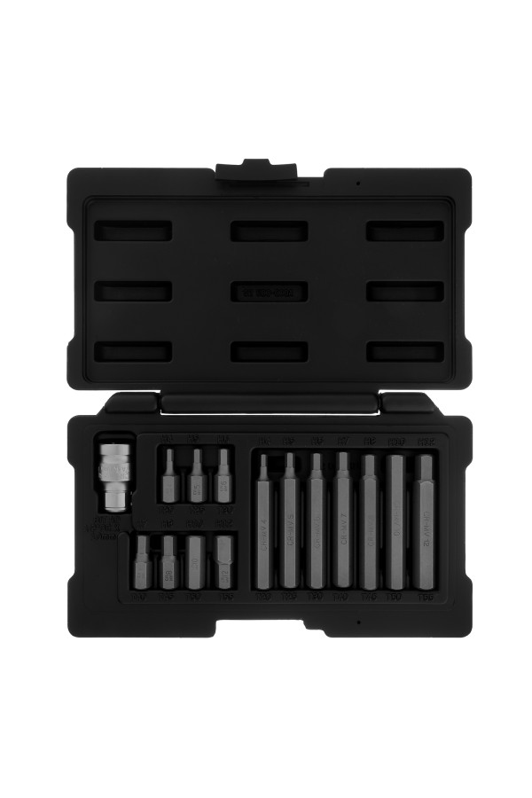 Набор бит HEX, шестигранный хвостовик 1/2'', CrV, 10 мм, 15 предметов Stels