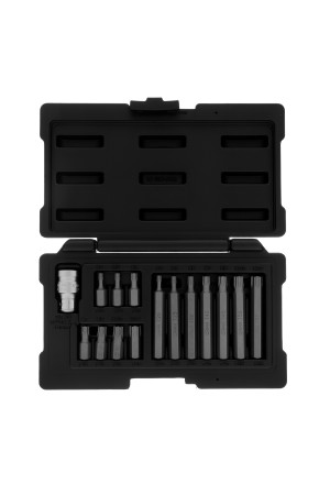 Набор бит TORX, хвостовик-шестигранник, 10 мм, CrV, 15 предметов Stels