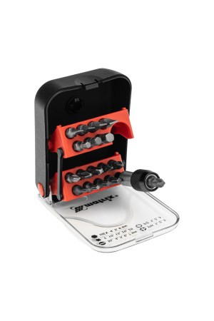 Набор бит, адаптер для бит, сталь S2, 18 предметов, пластиковый кейс Matrix