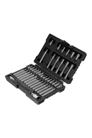 Набор бит HEX, Torx , SPLine, хвостовик-шестигранник 1/2, CrV, 42 шт. Stels