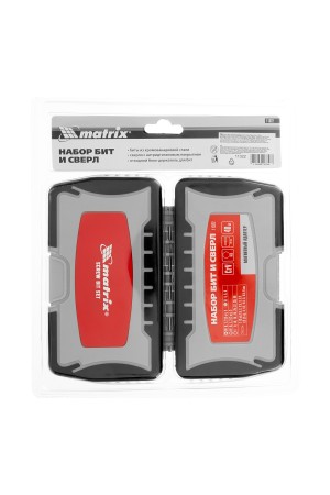 Набор бит и сверл, магнитный адаптер, CrV, пластиковый кейс, 40 шт. Matrix