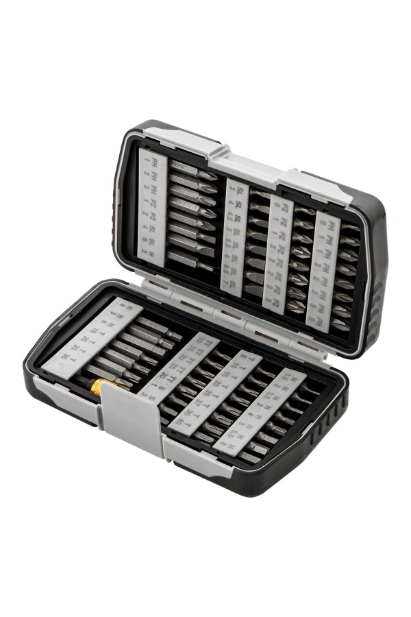 Набор бит, магнитный адаптер, CrV, пластиковый кейс, 64 шт. Matrix