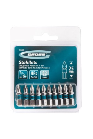 Бита РН1 х 25, сталь S2, 10 шт. Gross