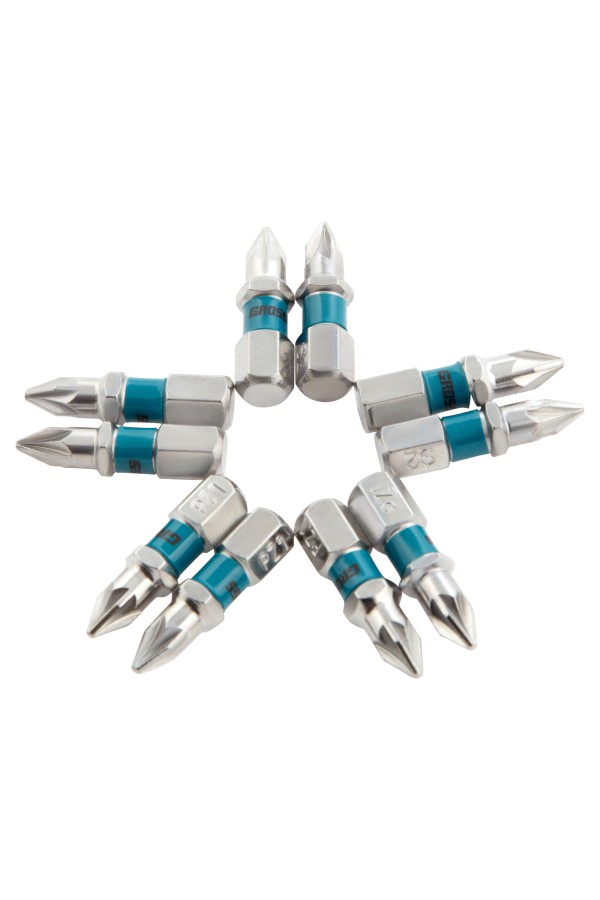 Бита РZ1 х 25, сталь S2, 10 шт. Gross