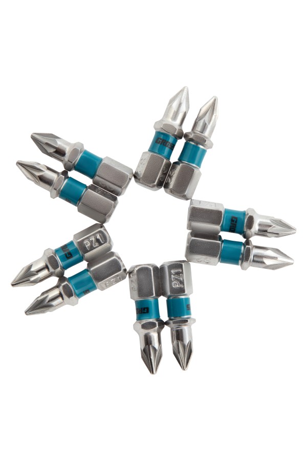 Бита РZ1 х 25, сталь S2, 10 шт. Gross