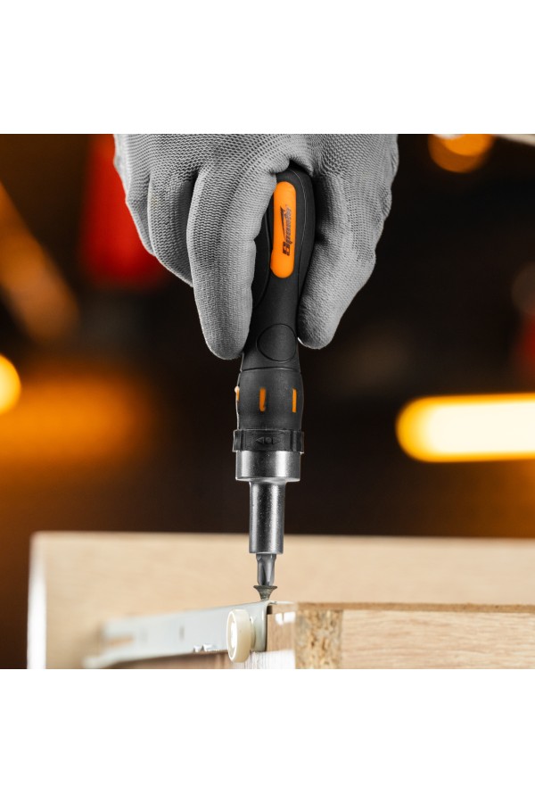 Отвертка реверсивная с набором бит, CrV, 12 шт, Sparta