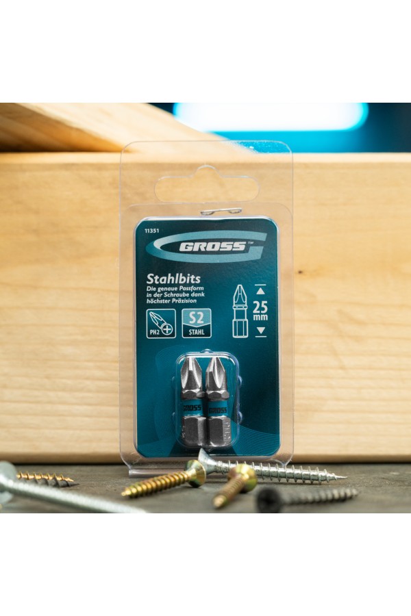 Бита РН2 х 25, сталь S2, 2 шт. Gross