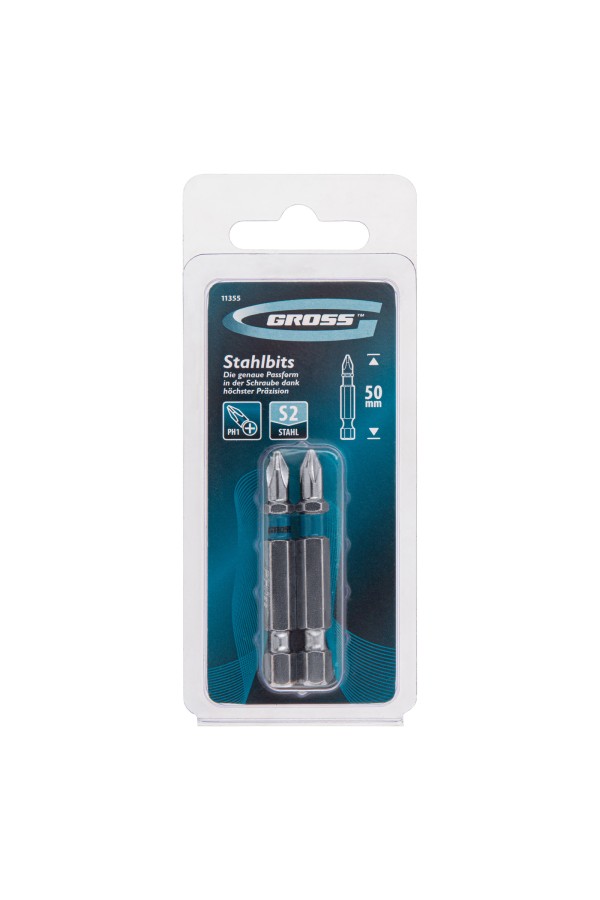 Бита РН1 х 50, сталь S2, 2 шт. Gross