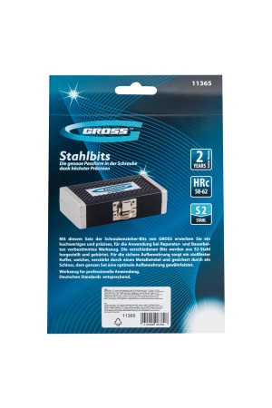 Набор бит, 1/4, магнитный адаптер, сталь S2, пластиковый кейс, 33 предмета Gross