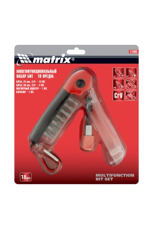 Многофункциональный набор бит, CrV, 18 шт Matrix