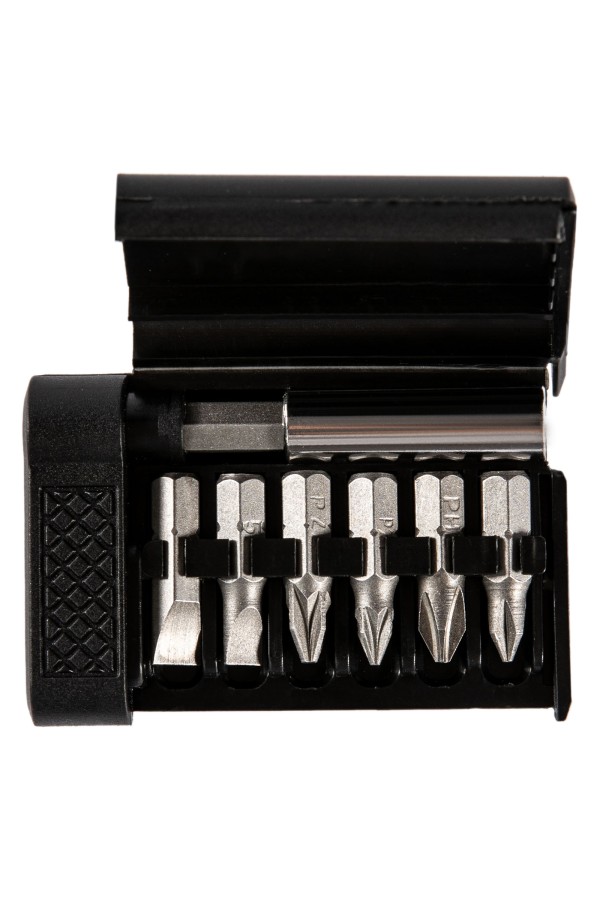 Набор бит, магнитный адаптер для бит, сталь 45Х, 7 предметов, пластиковый кейс Sparta