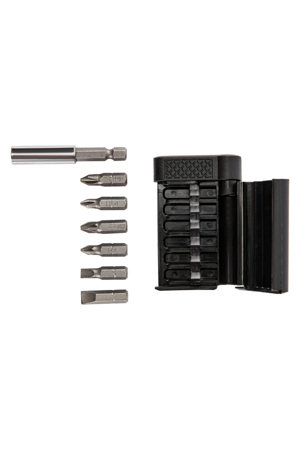 Набор бит, магнитный адаптер для бит, сталь 45Х, 7 предметов, пластиковый кейс Sparta