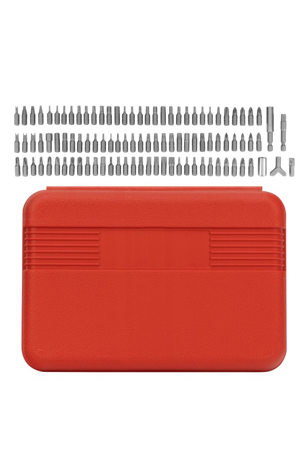 Набор бит, адаптеры для бит, CrV, 100 предметов, пластиковый кейс Sparta