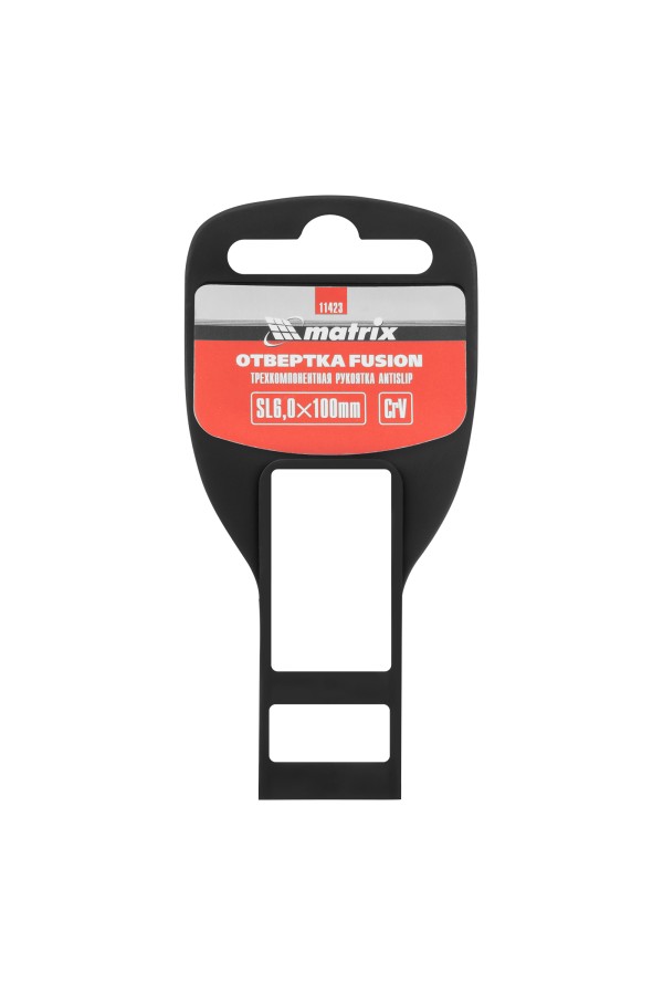Отвертка Fusion, SL6 х 100 мм, CrV, трехкомпонентная рукоятка 
