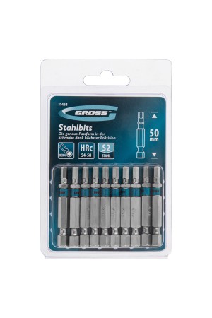 Бита HEX 4 х 50, сталь S2, 10 шт. Gross