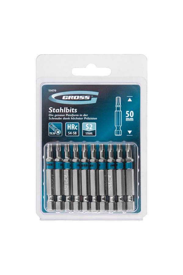 Бита Torx 20 х 50, сталь S2, 10 шт. Gross