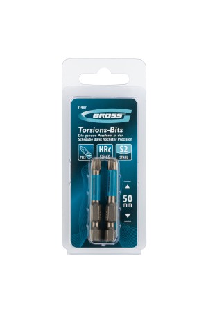 Бита торсионная PH3 x 50 мм, для ударных шуруповертов, 2 шт. Gross