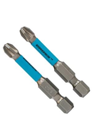 Бита торсионная PZ3 x 50 мм, для ударных шуруповертов, 2 шт. Gross