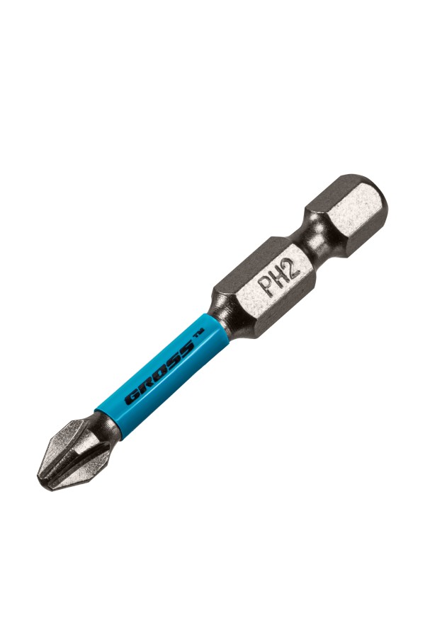 Бита торсионная PH2 x 50 мм, для ударных шуруповертов, 10 шт. Gross