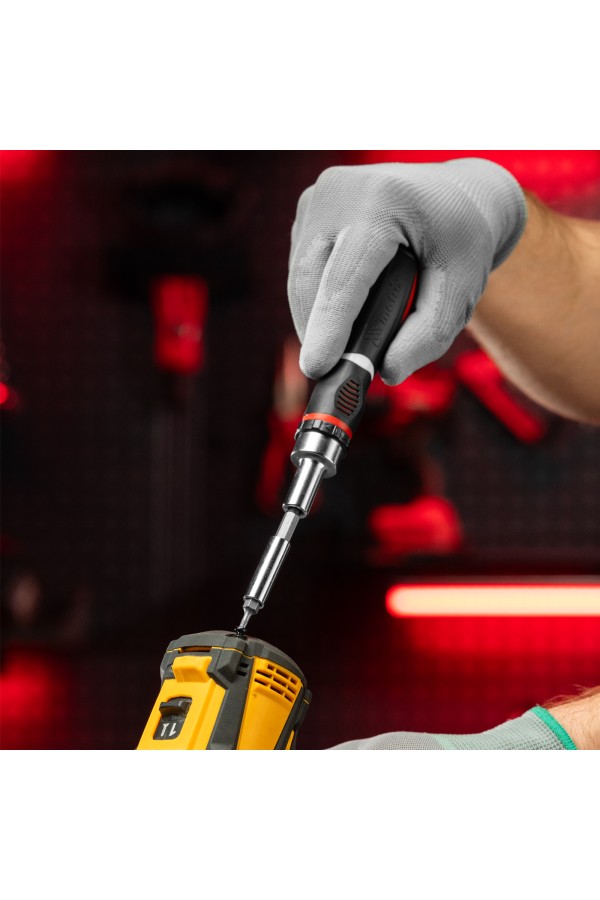 Отвертка реверсивная, набор бит, 11 шт, CrV Matrix