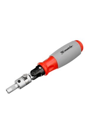 Отвертка реверсивная, поворотная головка, набор бит, CrV, 6 шт Matrix