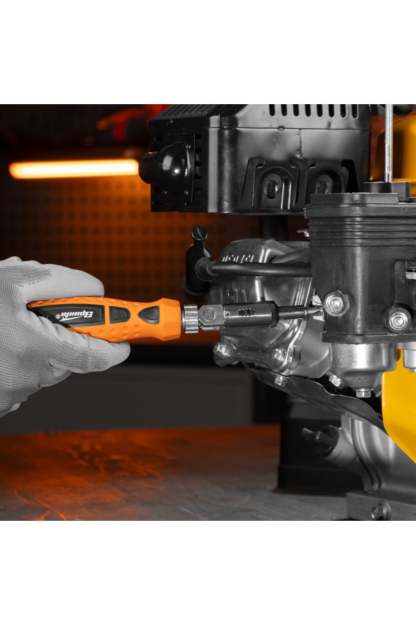 Отвертка реверсивная с шарниром, биты, торцевые головки, 18 шт, Sparta