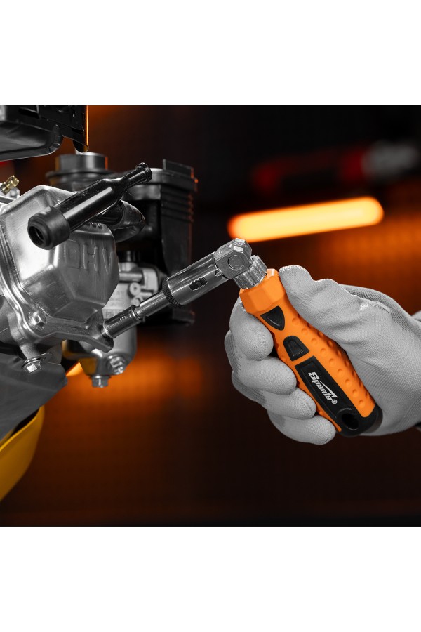 Отвертка реверсивная с шарниром, биты, торцевые головки, 18 шт, Sparta