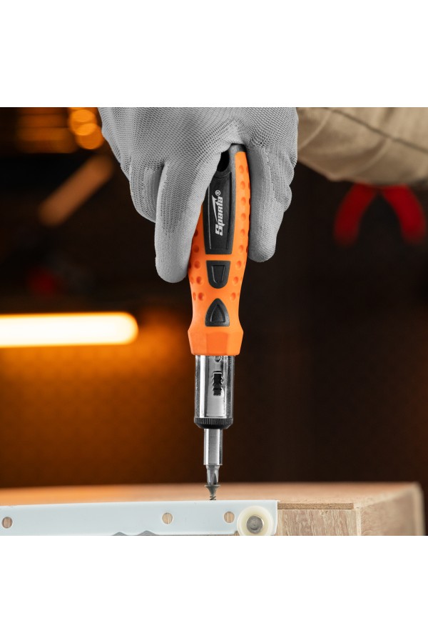 Отвертка реверсивная, биты, головки торцевые, 14 шт, Sparta