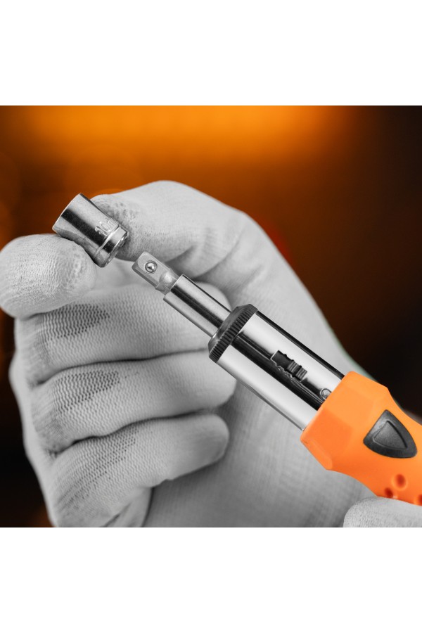 Отвертка реверсивная, биты, головки торцевые, 14 шт, Sparta