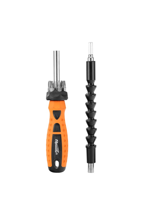 Отвертка телескопическая, набор бит, гибкий привод, 8 шт, Sparta