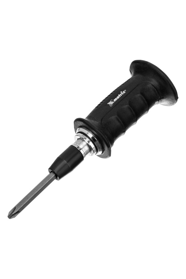 Отвертка ударно-поворотная 1/2, набор бит, 6 шт, черная ручка Профи, пластиковый бокс Matrix