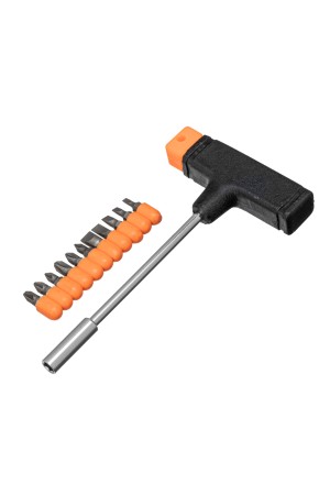 Отвертка с Т-образной ручкой, набор бит, 11 шт, Sparta