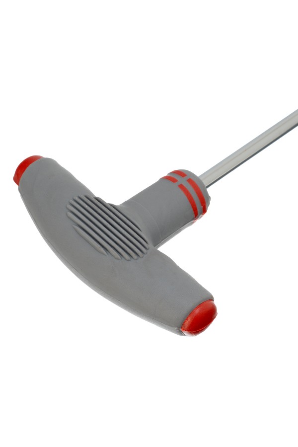 Отвертка с Т-образной эргономичной ручкой и набором бит, 11 шт, CrV Matrix