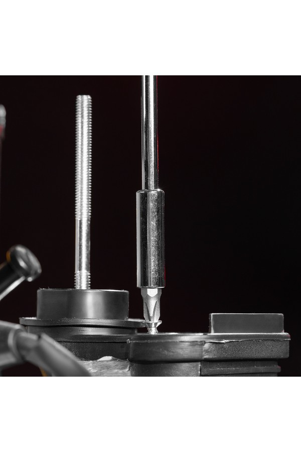 Отвертка с Т-образной эргономичной ручкой и набором бит, 11 шт, CrV Matrix