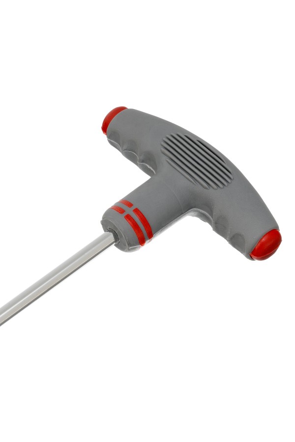 Отвертка с Т-образной эргономичной ручкой и набором бит, 11 шт, CrV Matrix