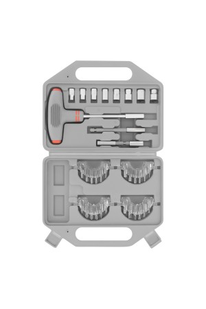 Отвертка с Т-образной эргономичной ручкой и набором насадок, 36 шт, CrV, пластиковый бокс Matrix