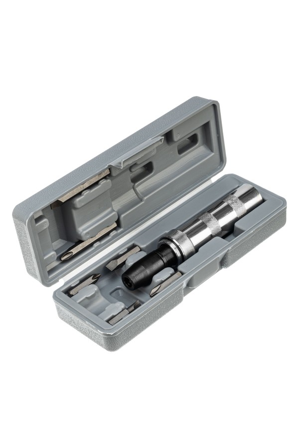 Отвертка ударно-поворотная 1/2, набор бит, 6 шт, пластиковый бокс Matrix