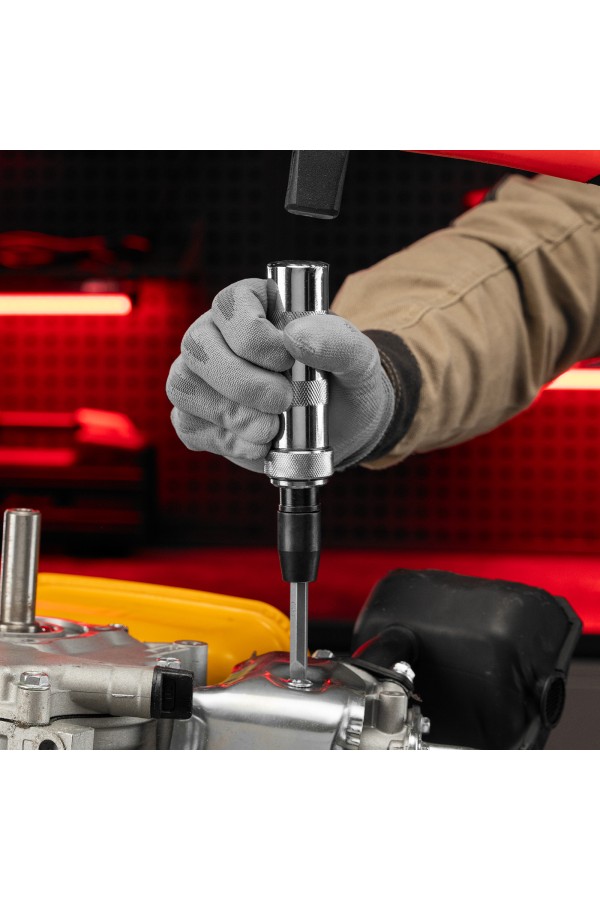 Отвертка ударно-поворотная 1/2, набор бит, 6 шт, пластиковый бокс Matrix