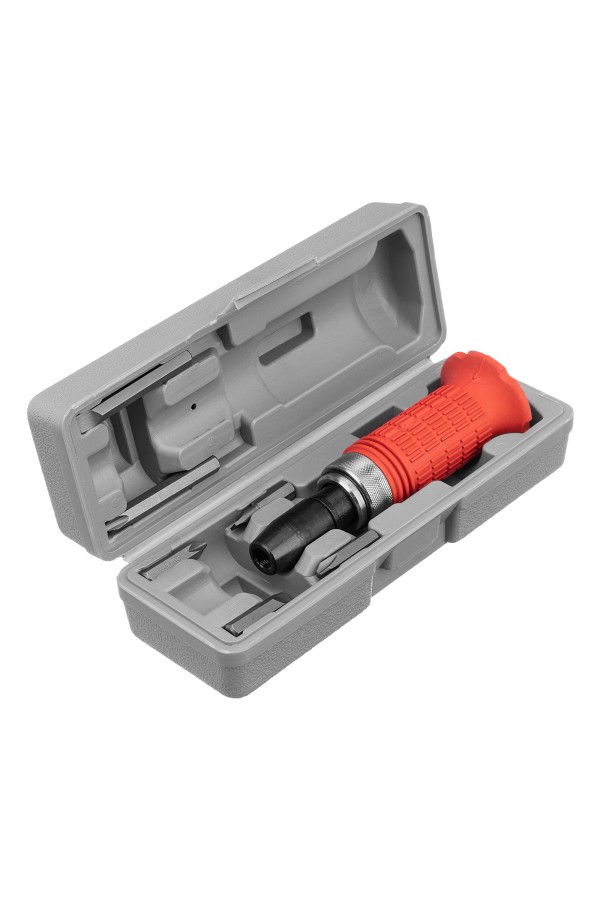 Отвертка ударно-поворотная 1/2, набор бит, 6 шт, обрезиненная ручка, пластиковый бокс Matrix