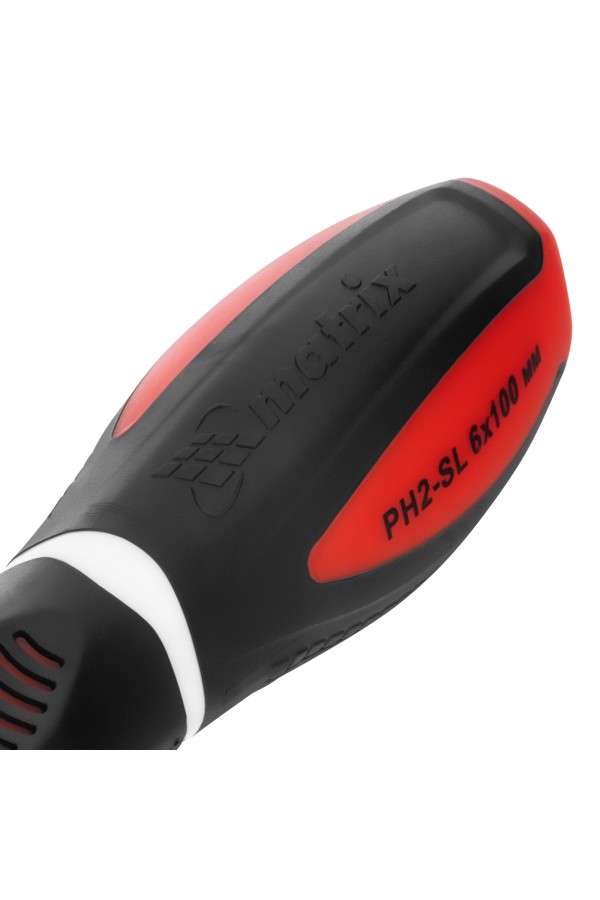 Отвертка комбинированная, SL6/PH2, CrV, двухкомпонентная рукоятка Matrix