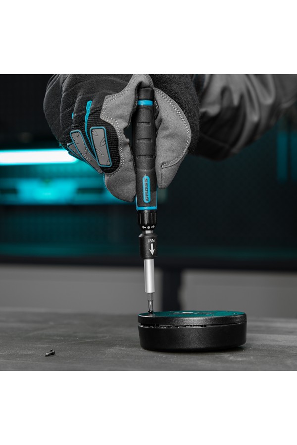 Отвертка с набором бит и торцевых головок для точных работ, гибкий привод, 48 шт, CrMo Gross