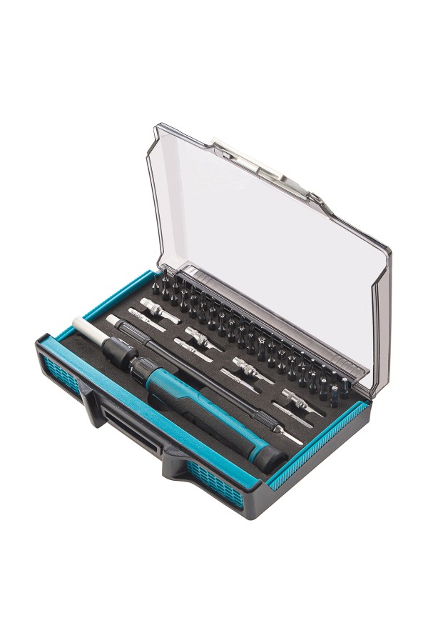 Отвертка с набором бит и торцевых головок для точных работ, гибкий привод, 48 шт, CrMo Gross