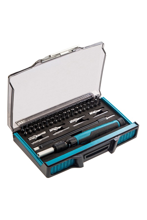 Отвертка с набором бит и торцевых головок для точных работ, гибкий привод, 48 шт, CrMo Gross