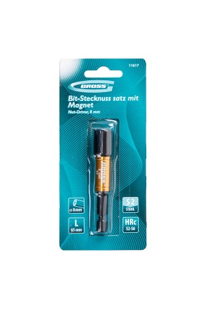 Бита с торцевой головкой, магнит. Nut-Driver, 8 мм, S2 Gross
