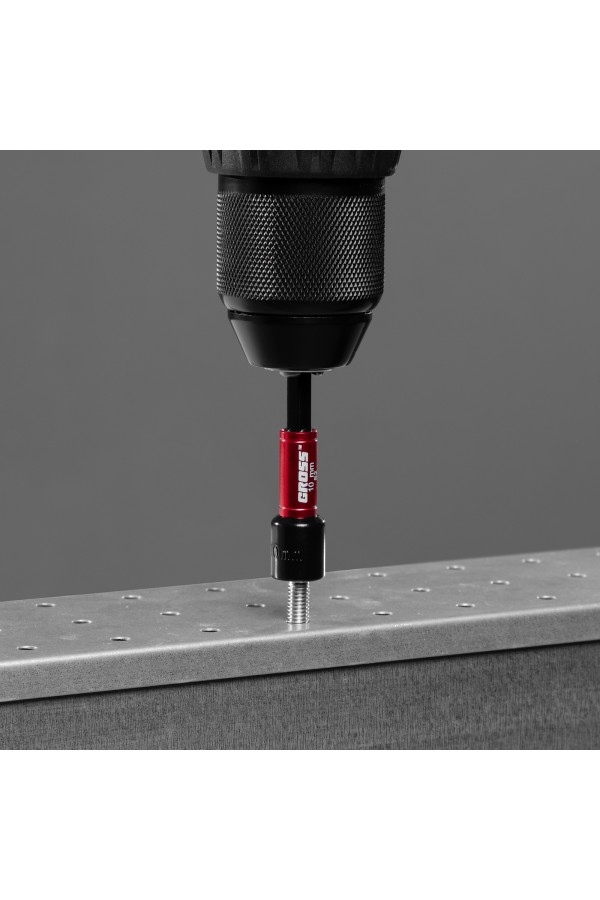 Бита с торцевой головкой, магнит. Nut-Driver, 10 мм, S2 Gross