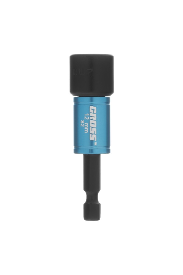 Бита с торцевой головкой, магнит. Nut-Driver, 12 мм, S2 Gross