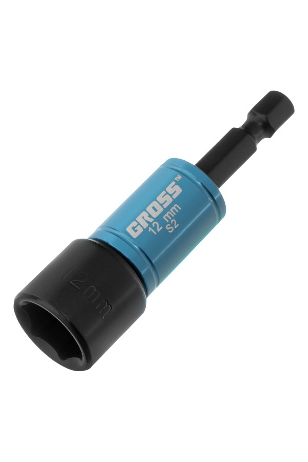 Бита с торцевой головкой, магнит. Nut-Driver, 12 мм, S2 Gross
