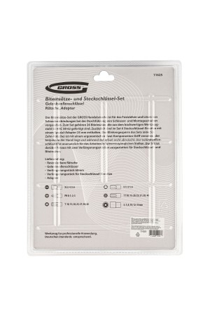 Набор бит и головок торцевых, 1/4, карданный ключ, трещотка, адаптер, S2, 37 шт. Gross