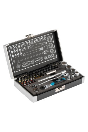 Набор бит и головок торцевых, 1/4, карданный ключ, трещотка, адаптер, S2, 37 шт. Gross